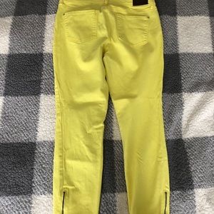 DKNY yellow ankle jeans